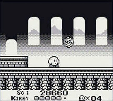 Wenn man sich am Game-Boy-Abenteuer orientiert, dann ist klar, wieso Kirby auf der Verpackung weiß blieb. Der Game Boy stellt keine Farben dar!
