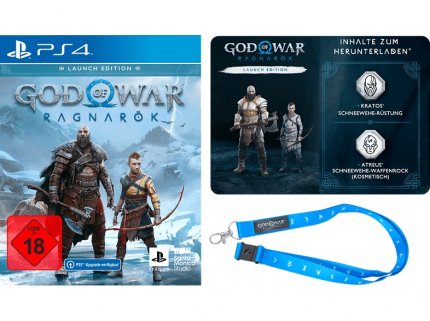 Wer jetzt God of War Ragnarök bei Media Markt vorbestellt erhält exklusive Vorbestellerboni wie ein Lanyard im God of War-Design.