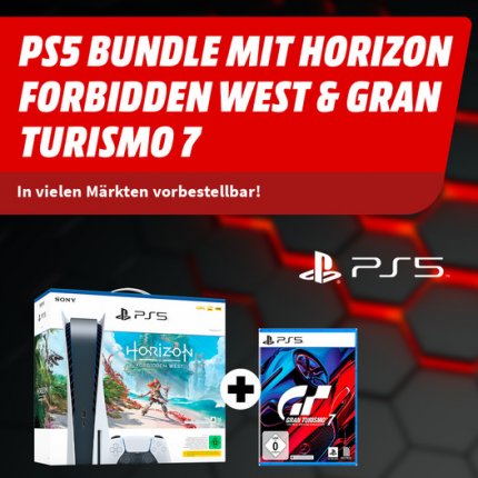 Bei Media Markt (und Saturn) kann man in vielen Märkten jetzt ein PS5-Bundle vorbestellen. Die Abholung soll bereits in wenigen Tagen möglich sein!