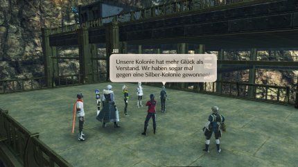 Redet mit so vielen Koloniemitgliedern wie möglich. Manche haben interessante Geschichten zu erzählen, andere verschaffen euch Quests.