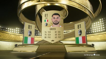 Vincenzo Grifo wird in FIFA 23 aus einem Gold-Pack gezogen.