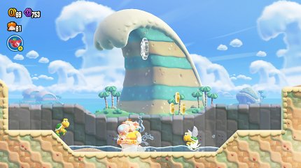 die Stelle, wo die Koopas im Wasser waten
