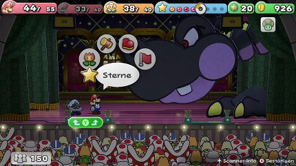Drachenbosskampf in Paper Mario