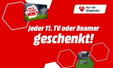 Nur bis Sonntag: Jede 11. TV- oder Beamer-Bestellung ist gratis.