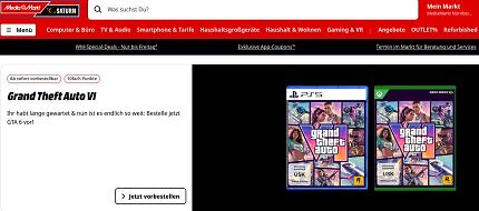 GTA 6 lässt sich jetzt bei MediaMarkt vorbestellen.