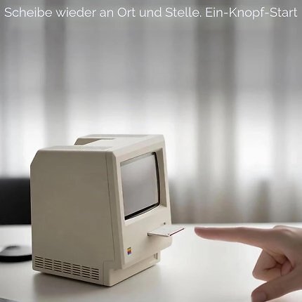 Dem Maclock-Retro liegt sogar eine stilvolle Disketten-Requisite bei.