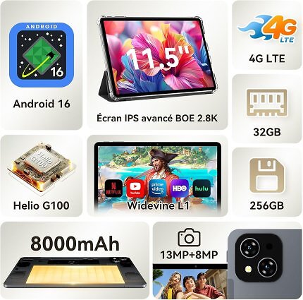 Zum vergleichsweise günstigen Preis bietet das Tabwee T12 Pro eine erstaunlich gute Ausstattung.