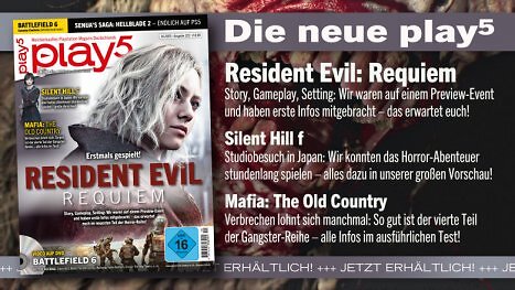 play5 10/25 mit Coverstory zu Resident Evil Requiem, Vorschau zu Silent Hill f, Test zu Mafia: The Old Country u. v. m.