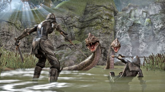 Macht auch allein Spaß: The Elder Scrolls Online fühlt sich teilweise weniger wie ein MMORPG, sondern eher wie ein klassisches Solo-Rollenspiel à la Skyrim an.