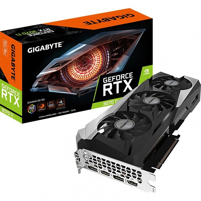 8GB Gigabyte GeForce RTX 3070 Ti Gaming OC Aktiv PCIe 4.0 x16 (Retail)