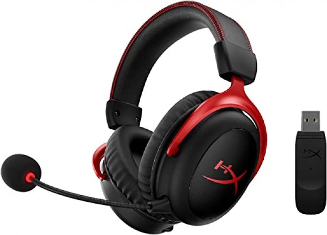 HyperX Cloud II Wireless -Gaming-Headset für PC,Xbox Series X|S,Xbox One,lange Batterielebensdauer bis zu 30 Stunden,7.1Surround Sound,abnehmbares Mikrofon mit Geräuschunterdrück