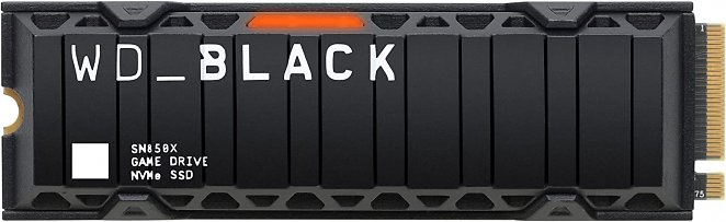 WD_BLACK SN850X NVMe SSD mit Heatsink 1 TB interne SSD (Gaming Speicher, PCIe Gen4-Technologie, Lesen 7.300 MB/s, Schreiben 6.300 MB/s) Schwarz