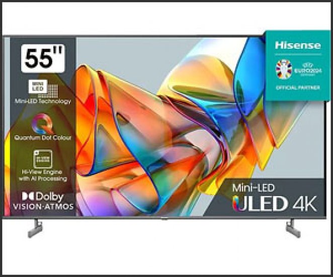 HISENSE 55U6KQ Mini LED TV (Flat, 55 Zoll / 139 cm, UHD 4K, SMART TV, VIDAA)