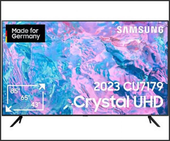 SAMSUNG GU65CU7179 LED TV (Flat, 65 Zoll / 163 cm, UHD 4K, SMART TV, Tizen)