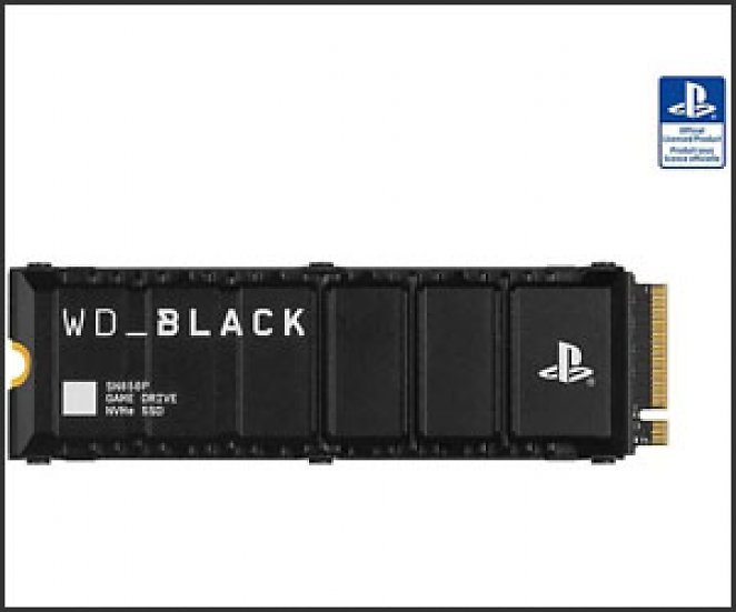 WD_BLACK SN850P NVMe™ mit Heatsink für PS5 Konsolen™, 1 TB, Gaming SSD, Schwarz