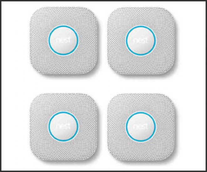 Google Nest Protect 4er-Pack - Rauch- und Kohlenmonoxidmelder (2. Generation)