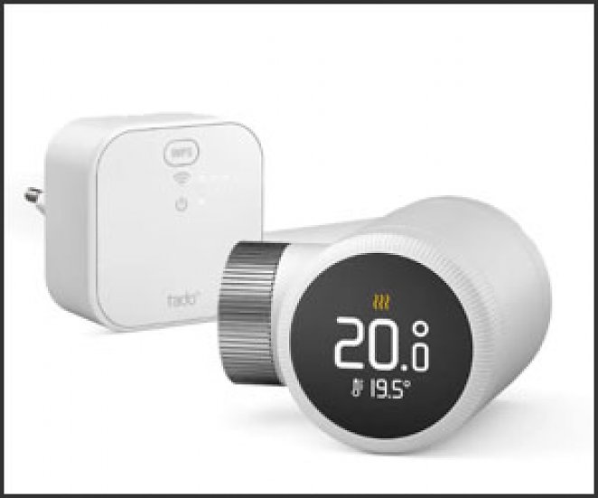 tado° Starter Kit Smartes Heizkörper-Thermostat X + Bridge inkl. Auto-Assist