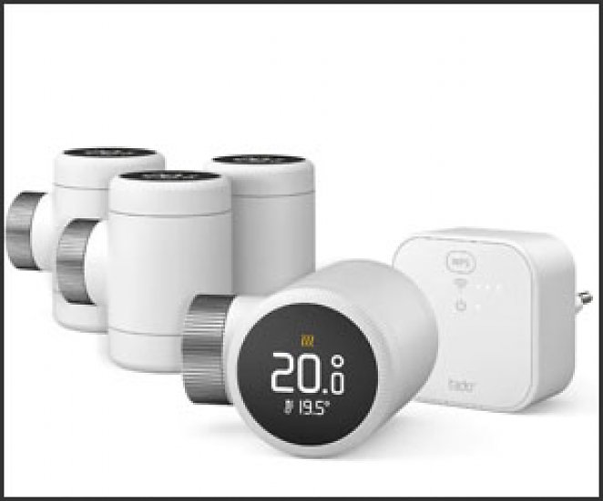 tado° Smartes Heizkörper-Thermostat X - Quattro Pack + Bridge