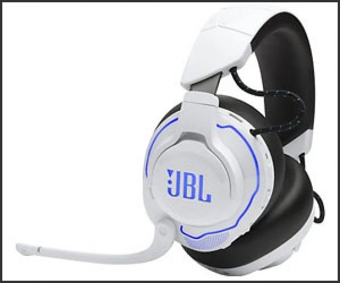 JBL Quantum 910 PWL, Over-ear Gaming Headset Bluetooth Weiß/Blau