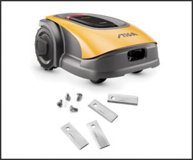 STIGA A 1500 - Autonomer Mähroboter + gratis Ersatzmesser und Schrauben