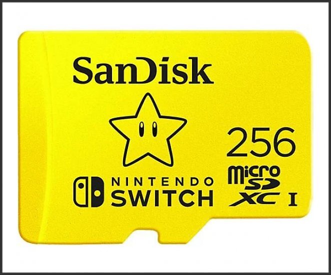 SANDISK microSDXC, Speicherkarte für Nintendo Switch, 256 GB, Gelb