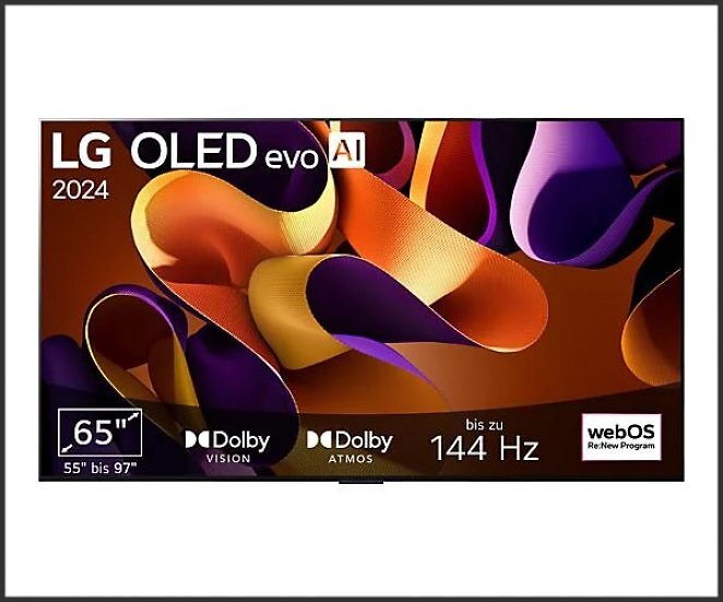LG OLED65G48LW OLED evo TV (Flat, 65 Zoll / 165 cm, OLED 4K, SMART TV, webOS 24 mit LG ThinQ)