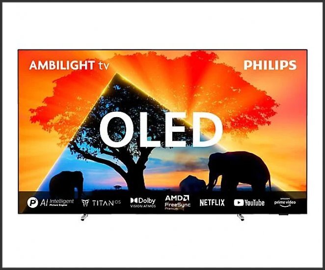 PHILIPS 55OLED759/12 4K OLED Ambilight TV (Flat, 55 Zoll / 139 cm, OLED 4K, SMART TV, Ambilight)
