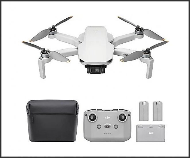 DJI Mini 4K Fly More Combo Mini-Kameradrohne, Grau