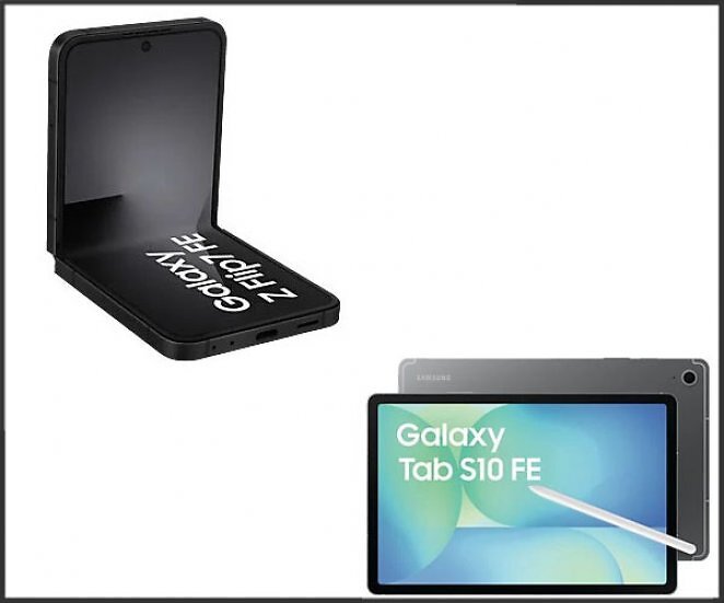 SAMSUNG Galaxy Z Flip7 FE 128 GB Black Dual SIM - gratis dazu gibt's das Samsung Galaxy Tab S10 FE 128 GB