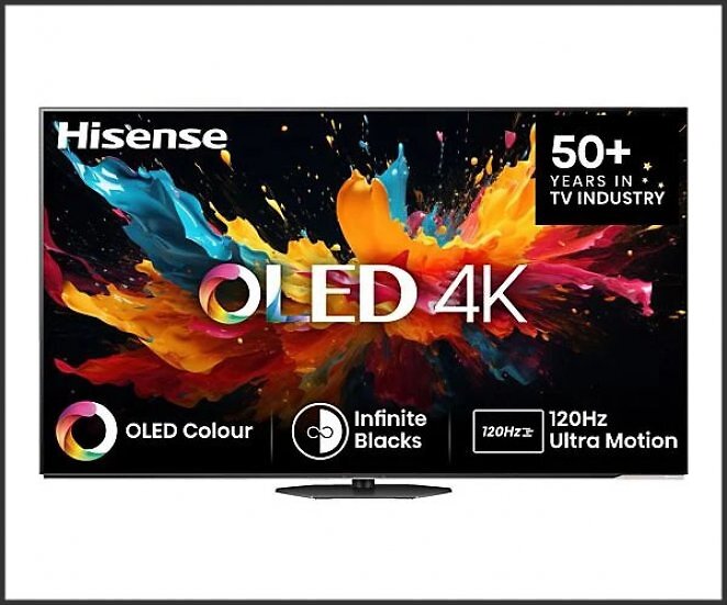 HISENSE 55 A 85 N OLED-TV (Flat, 55 Zoll / 139 cm, UHD 4K, SMART TV)