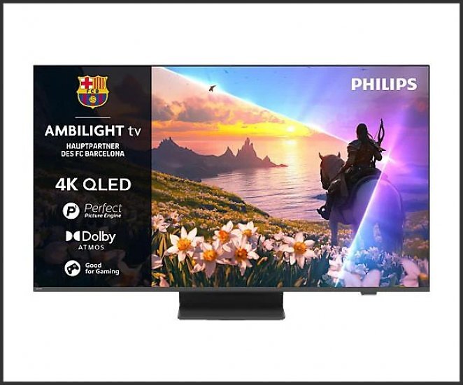 PHILIPS 55PUS8600/12 QLED Ambilight TV (Flat, 55 Zoll / 139 cm, UHD 4K, SMART TV, Ambilight)