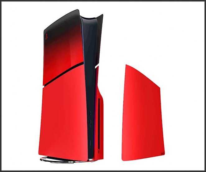 PlayStation®5 Konsolen-Cover (Modellgruppe - Slim) - Techno Red