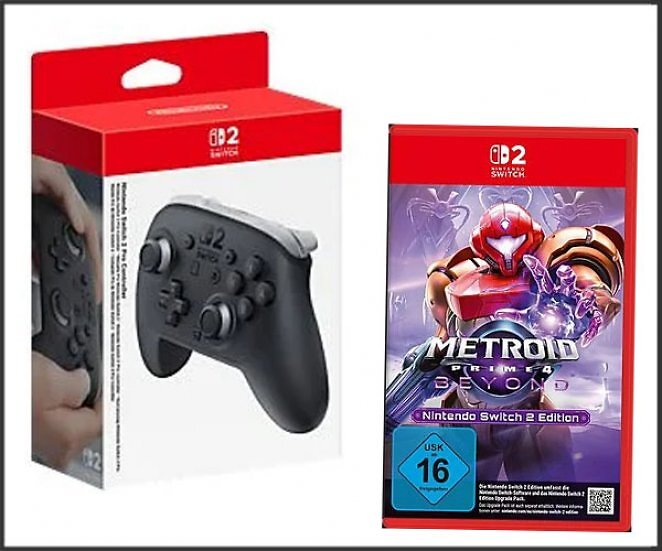 Nintendo Switch 2 Pro Controller + Metroid Prime 4: Beyond