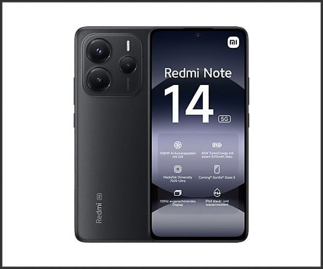 XIAOMI Redmi Note 14 5G 256 GB Midnight black Dual SIM