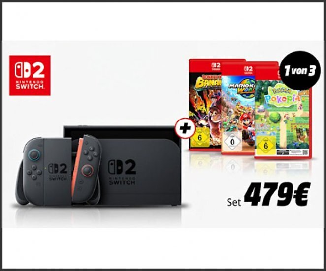 Switch 2 + Pokémon Pokopia oder Donkey Kong Bananza oder Mario Kart World