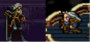 Noch bevor es CGI-gerenderte Zwischensequenzen in Videospielen gab, fanden sich auch einige Doppelgänger in Pixel-Optik. So sehen sich <strong>Alucard</strong> aus Castlevania: Symphony of the Night und <strong>Setzer Gabbiani</strong> aus Final Fantasy VI durch das wehende weiße Haar und den langen schwarz-braunen Mantel erstaunlich ähnlich. 