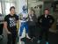 Games-Aktuell-Podcast 234: Das Talk-Trio Marco, Katha und Andy (von links), begleitet von einem Power Ranger, der die neue Games Aktuell im Arm hält. 