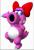 Das ist Birdo. Damit Mario keine Frauen schlagen muss, ist Birdo eine transsexuelle Echse, die mit dem Rüssel Eier legt. Ja, das gibt dem Ausdruck "It-Girl" eine ganz neue Dimension. Manche würden dabei auch den Superlativ "Igitt-Girl" verwenden.