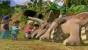 Im Blockbuster Jurassic Park flüchtet Programmierer Dennis Nedry vor einem T-Rex in ein Toilettenhäuschen. Keine gute Idee, denn das Tier schnappt sich den Computer-Nerd samt Klobrille. Im Klötzchen-Spiel verschanzt sich Nedry zusätzlich hinter einer Wand aus Klopapierrollen. Zur Verwunderung aller lässt sich das gefräßige Reptil aber auch dadurch nicht aufhalten.