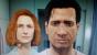 Gillian Anderson als Scully und David Duchovny als Mulder aus Akte X.