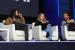 <strong>Dream-Team: </strong>
Chefautor Neil Druckmann (links), Ash­ley Johnson (Ellie) und Troy Baker (Joel) sprachen in Los Angeles ausführlich über die Entwicklung.