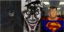 l.: "Batman: Gotham by Gaslight" (2018); m.: "Batman: The Killing Joke" (2016); r.: "Justice League: Crisis on Two Earths" (2010)
