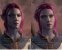 Baldurs Gate 3: Bei niedrigen Details (rechts) wirkt die Haut unnatürlich glatt, das Hals-Tattoo sieht eher aus die Dreck, die Kleidung hinterlässt keinen plastischen Eindruck.