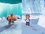 In eisigen Gebieten kann es schon mal kalt werden. Das zeigen Donkey Kong und Mario auch durch zittern.