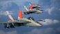 Drei F18-Kampfjets im Formationsflug.
