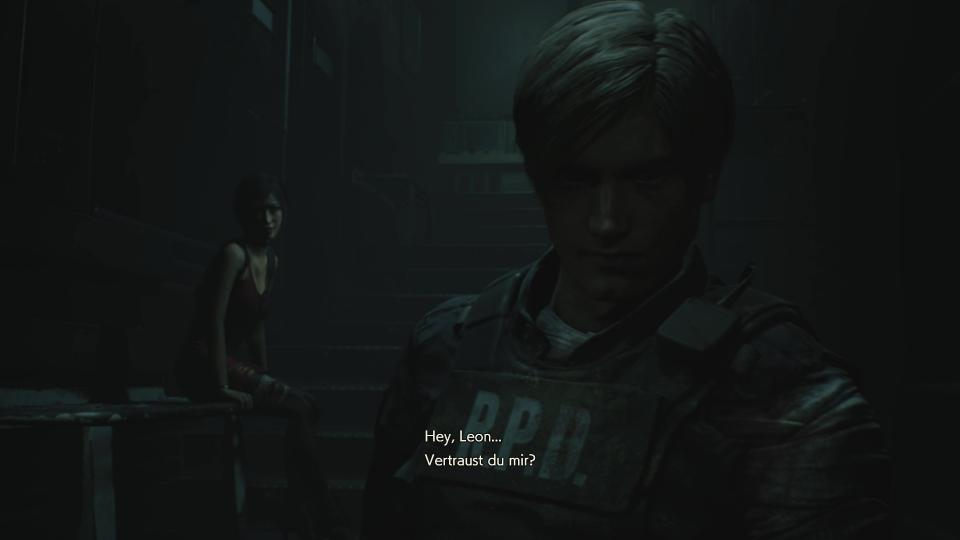 Vertraut Leon Ada Wong vielleicht ein klein wenig zu viel? Beide fahren ins geheime Umbrella-NEST hinab.