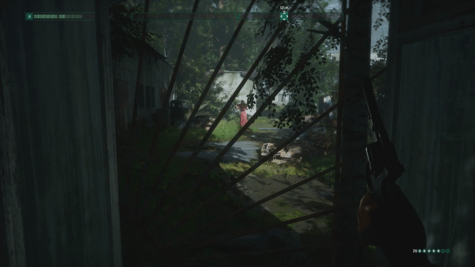 Die Spielwelt von Chernobylite spielt immer wieder mit eurer Psyche. Manchmal taucht aus dem Nichts etwa ein Trugbild eurer Verlobten auf, das im nächsten Moment wieder verschwindet.