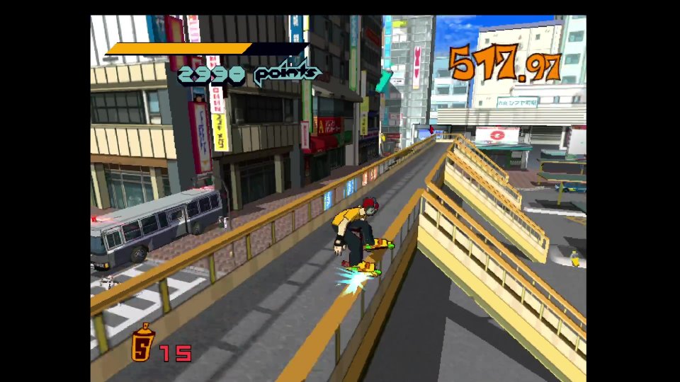 Die Dreamcast konnte leider nicht den Erfolg fahren, den sie verdient gehabt hätte. Die Sega-Konsole hatte zahlreiche tolle Exklusivtitel zu bieten, etwa das hier abgebildete Jet Set Radio.