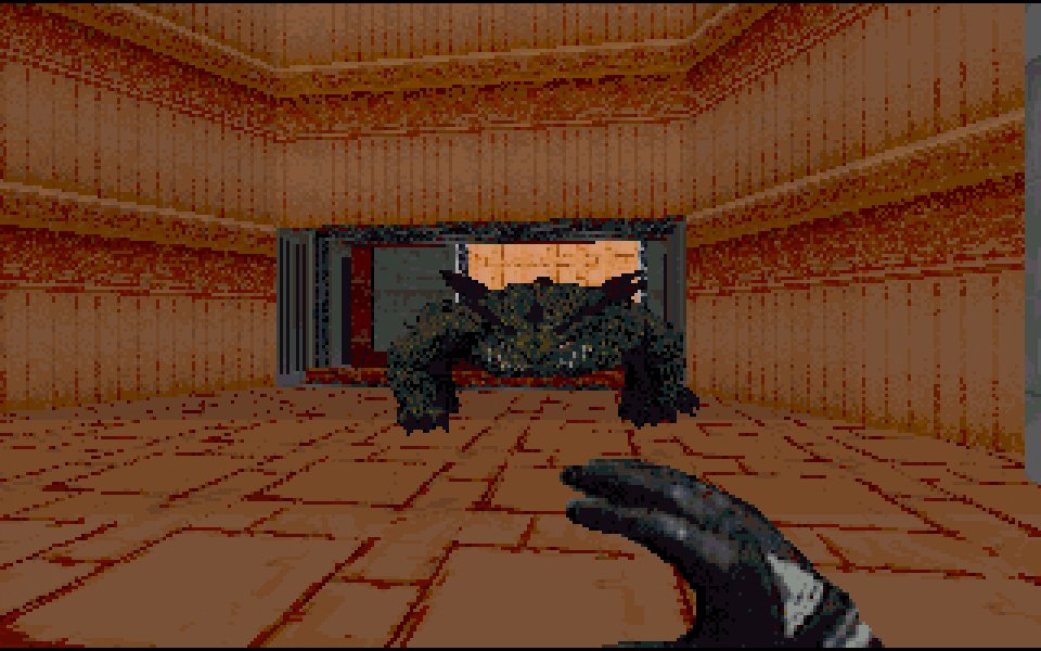 Dark Forces griff einige Monster und Kreaturen des Star-Wars-Universums auf – wie beispielsweise diesen Kell-Drachen. Allerdings solltet ihr diesem Biest besser nicht unbewaffnet gegenüberstehen ... <br> &nbsp;