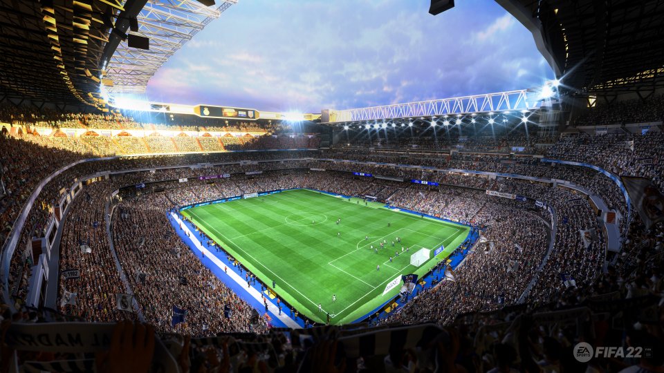 Die Stadien sehen auch in der Old-Gen-Version von FIFA 22 chic aus, ein paar Cutscenes rund um den Spieltag gehen euch da aber schon durch die Lappen.